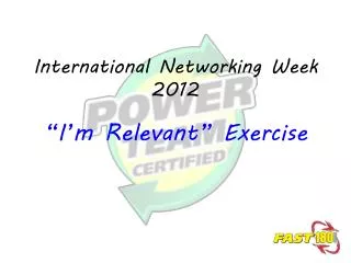 International Networking Week 2012