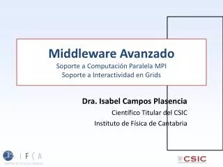 middleware avanzado soporte a computaci n paralela mpi soporte a interactividad en grids