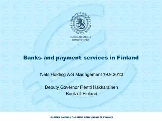 Banks and payment services in Finland
