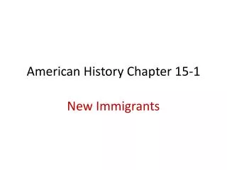American History Chapter 15-1