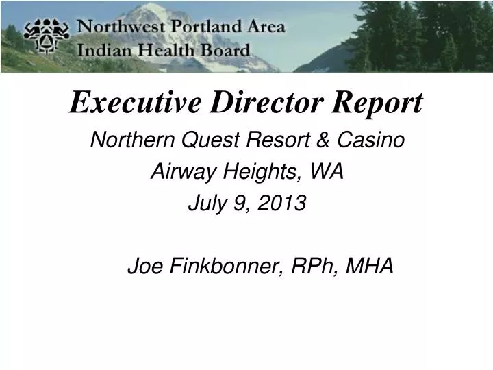 executive director report