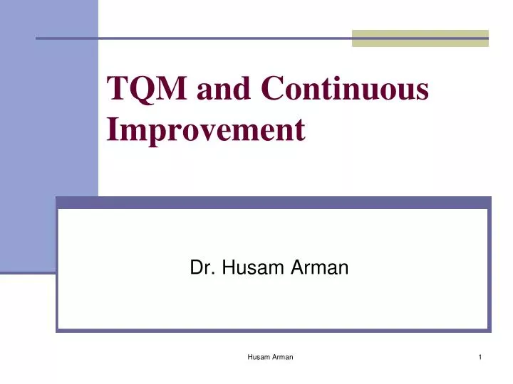 tqm and continuous improvement