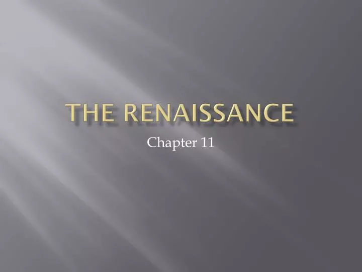 the renaissance