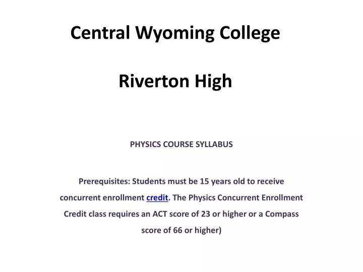 central wyoming college riverton high