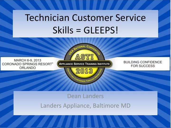 technician customer service skills gleeps