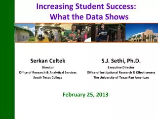 Increasing Student Success: What the Data Shows