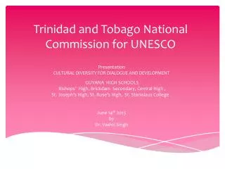 Trinidad and Tobago National Commission for UNESCO