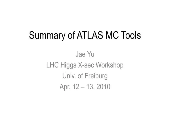 summary of atlas mc tools