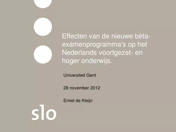 effecten van de nieuwe b ta examenprogramma s op het nederlands voortgezet en hoger onderwijs