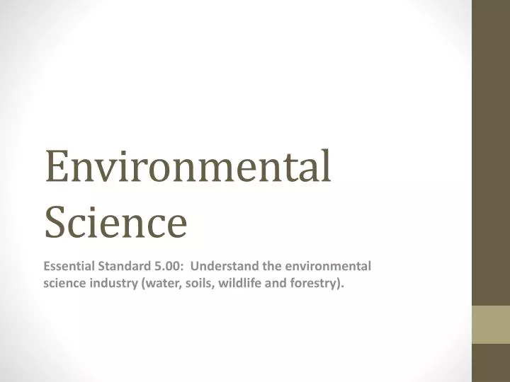 environmental science