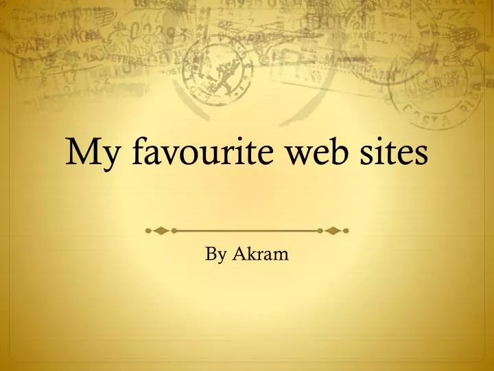my favourite web sites