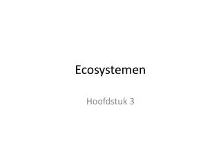 ecosystemen