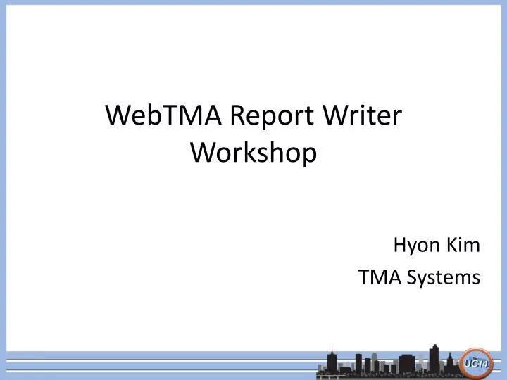 webtma report writer workshop
