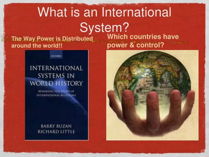 what is an international system
