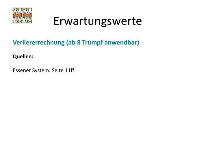 erwartungswerte