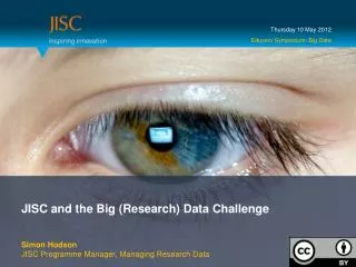 JISC and the Big (Research) Data Challenge