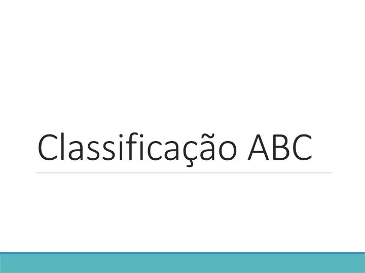 classifica o abc