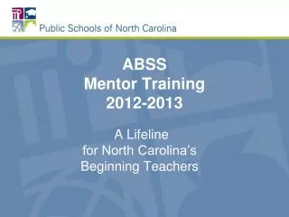 ABSS Mentor Training 2012-2013