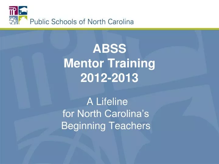 abss mentor training 2012 2013