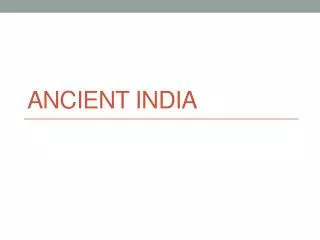 Ancient India