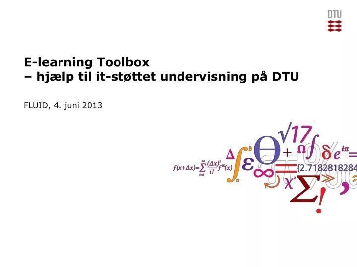 e learning toolbox hj lp til it st ttet undervisning p dtu