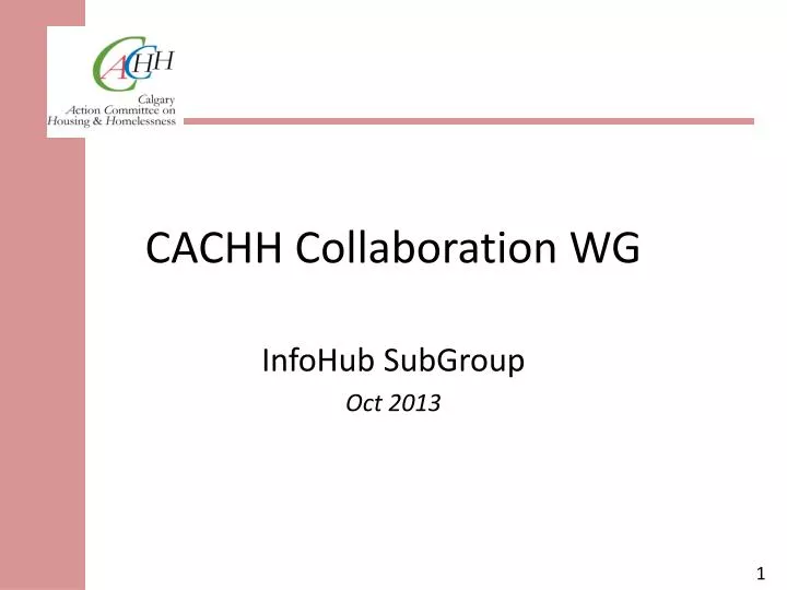 cachh collaboration wg