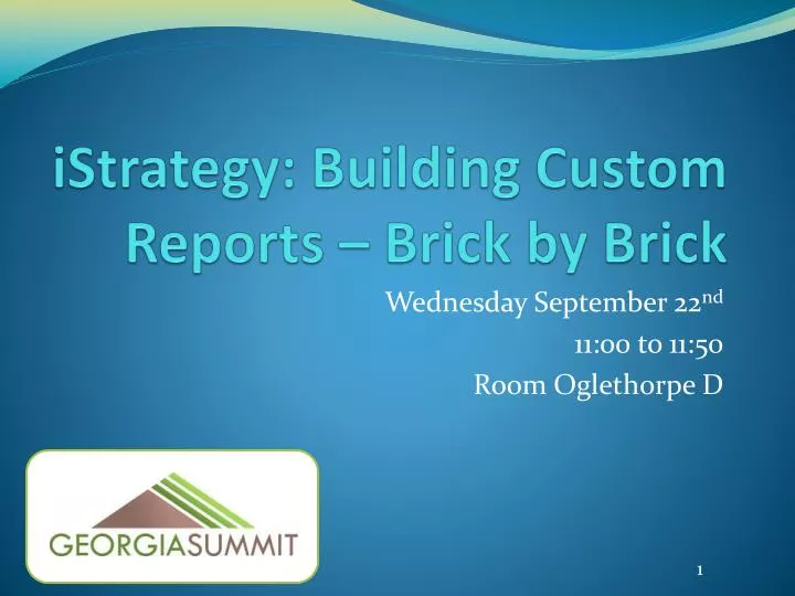 istrategy building custom reports brick by brick
