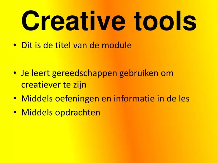 creative tools
