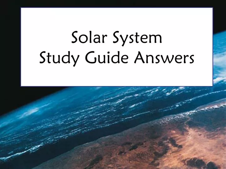 solar system study guide answers