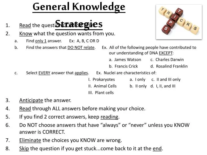 general knowledge strategies