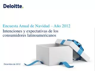 encuesta anual de navidad a o 2012