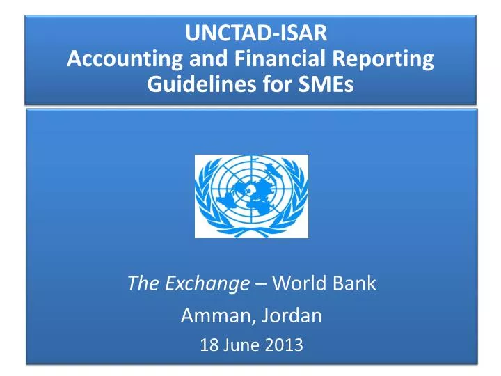 unctad isar accounting and financial reporting guidelines for smes
