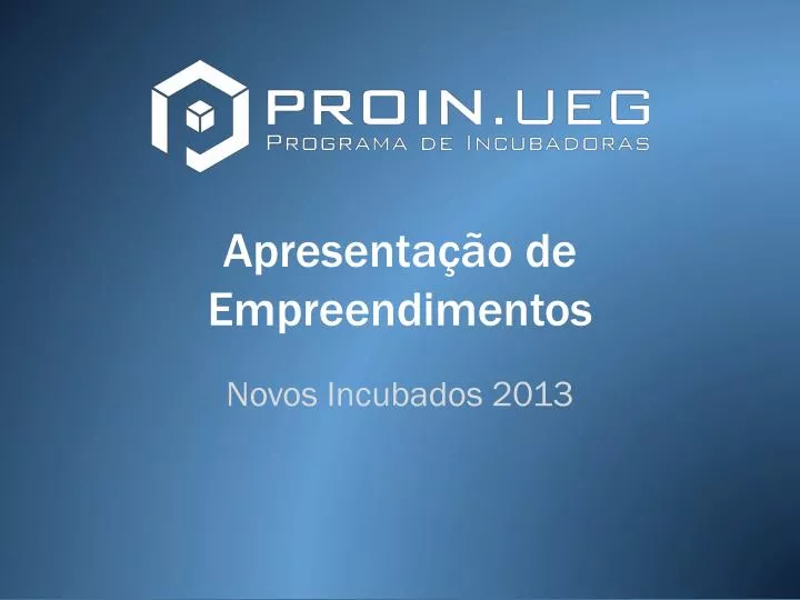 apresenta o de empreendimentos