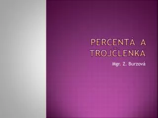 percent a troj lenka
