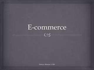 E-commerce