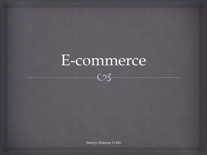 e commerce