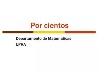 por cientos