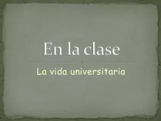 en la clase