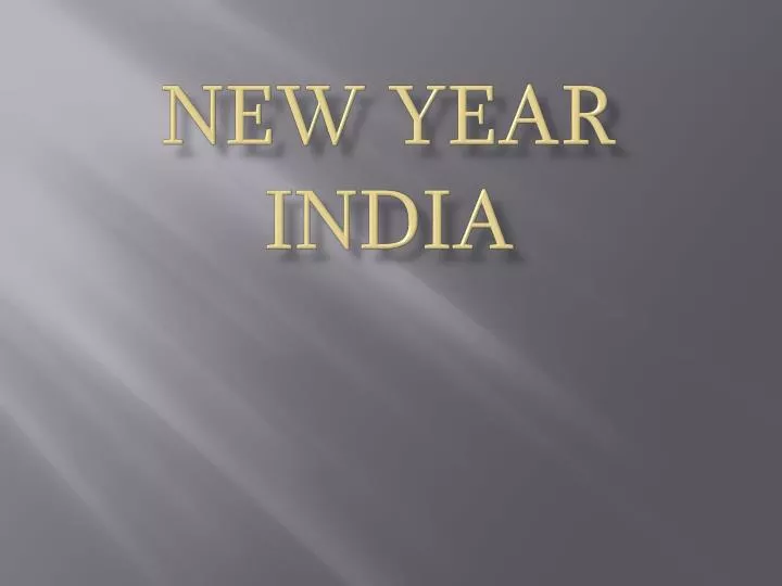 new year india