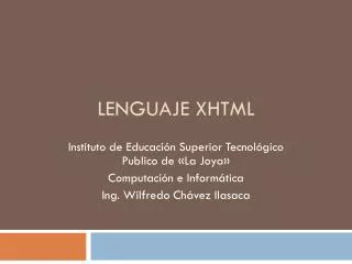 lenguaje xhtml