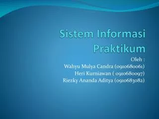 sistem informasi praktikum