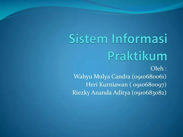 sistem informasi praktikum