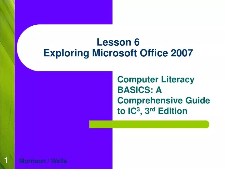 lesson 6 exploring microsoft office 2007