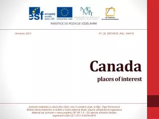 Canada places of interest