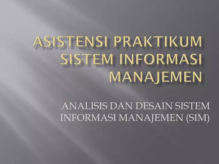 asistensi praktikum sistem informasi manajemen