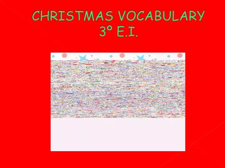 christmas vocabulary 3 e i