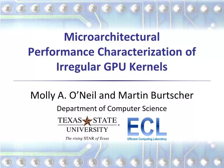 microarchitectural performance characterization of irregular gpu kernels
