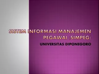 sistem informasi manajemen pegawai simpeg