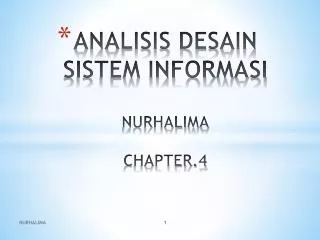 ANALISIS DESAIN SISTEM INFORMASI NURHALIMA CHAPTER.4