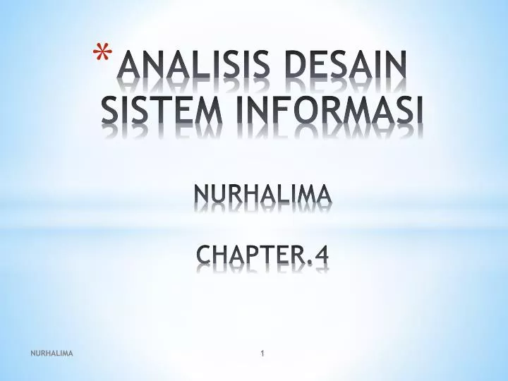 analisis desain sistem informasi nurhalima chapter 4